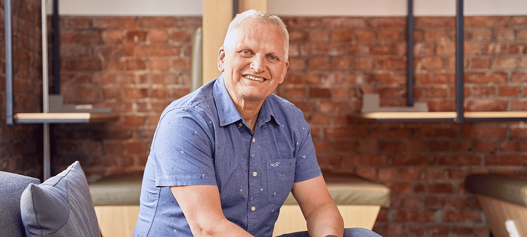 Roy Johansen in an office environment
