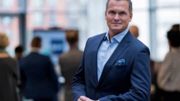Anders Gratte CEO of emagine in the office