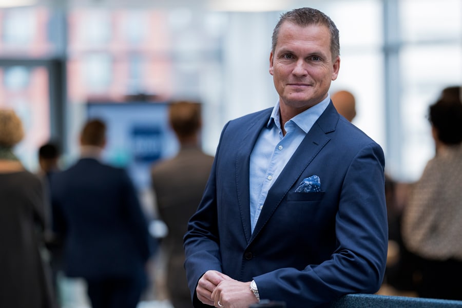 Anders Gratte CEO of emagine in the office