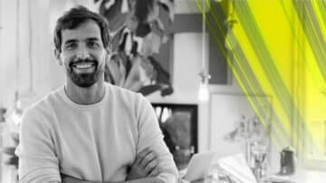 Illustration with a man smiling