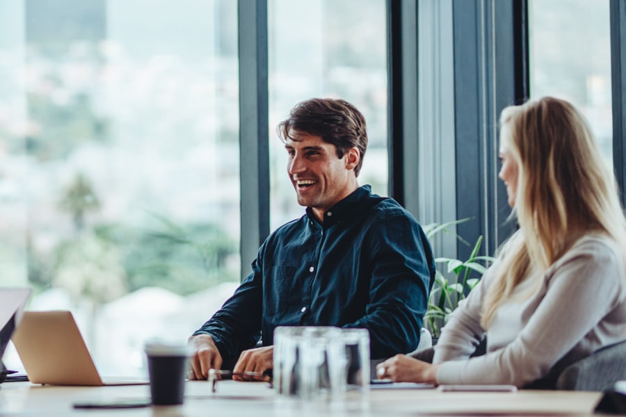 Two content team members