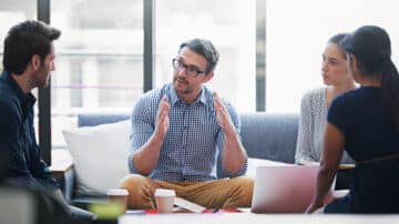 Business consultants conducting a meeting