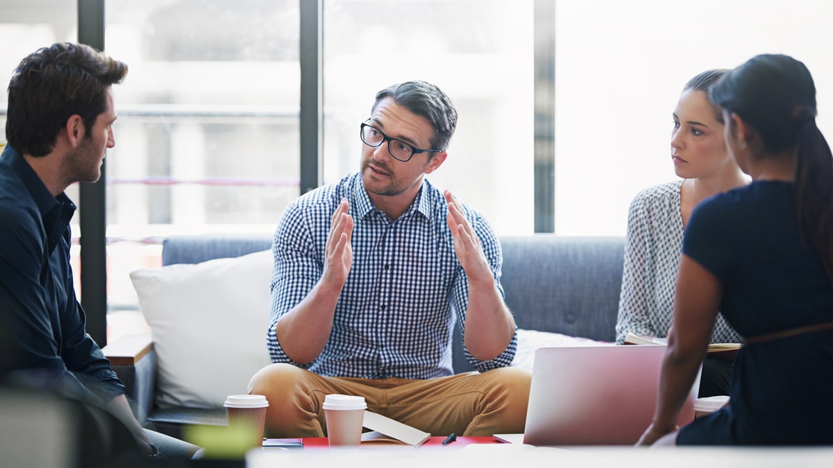 Business consultants conducting a meeting